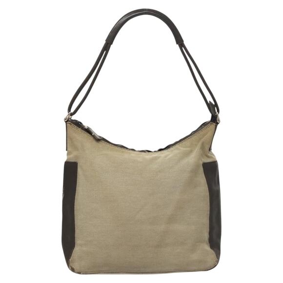 GUCCI Shoulder Bag Canvas Gray Silver - Picture 2 of 13